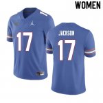 Women's Florida Gators #17 Kahleil Jackson NCAA Nike Blue Authentic Stitched College Football Jersey UTC1462OP